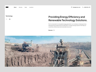 Krown - Mining Company Website company diamond energy excavator gold graphic design investment landing page mine minimalism mining money profit simple timeless transportation truck ui ux white space