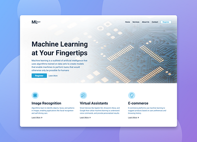 ML Spot - Homepage ai design homepage layout learning machine ml ml spot spot ui website