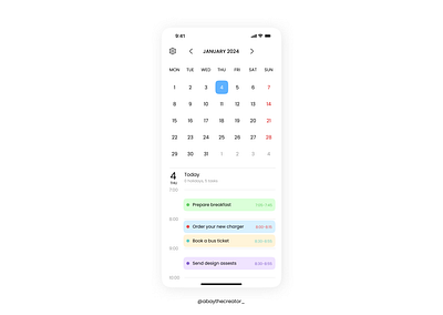 Calendar app calendar design figma graphic design mobile task ui ux