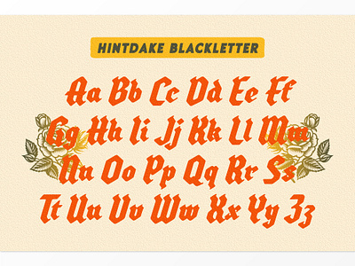 Hintdake Blackletter Glyphs metal