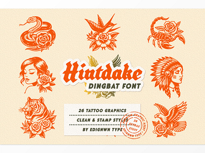 Hintdake Dingbat Font metal