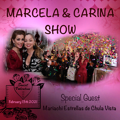 Marcela & Carina Show Flyer branding flyer graphic design logo marketing typography