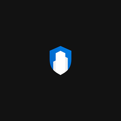 Safe City blue branding buildings city design graphic design grey illustration logo minimal safe shield simple vector