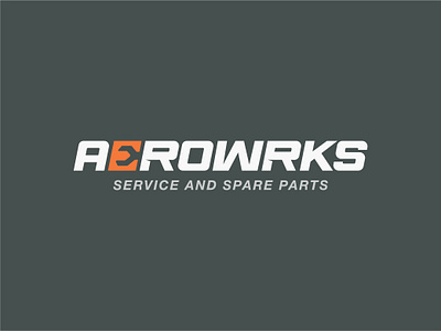 Aerowrks branding design flat graphic design identity logo typography vector