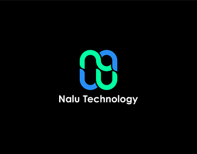 Nalu Technology Logo branding creative logo graphic design logo logo design monogram logo technology logo