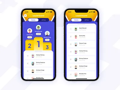 Leaderboard Quiz 💎 app design flat fun game gamification global illustration india leaderboard minimalist mobile purple simple trending ui ux viral yellow