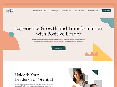 Positive Leader visual identity and website benefits branding design graphic design illustration landing page logo personality test philosophy small business ui ux vector visual identity web design website