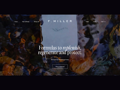 F.Miller E-commerce Exploration design ecommerce graphic design skincare ui ux web design website website design