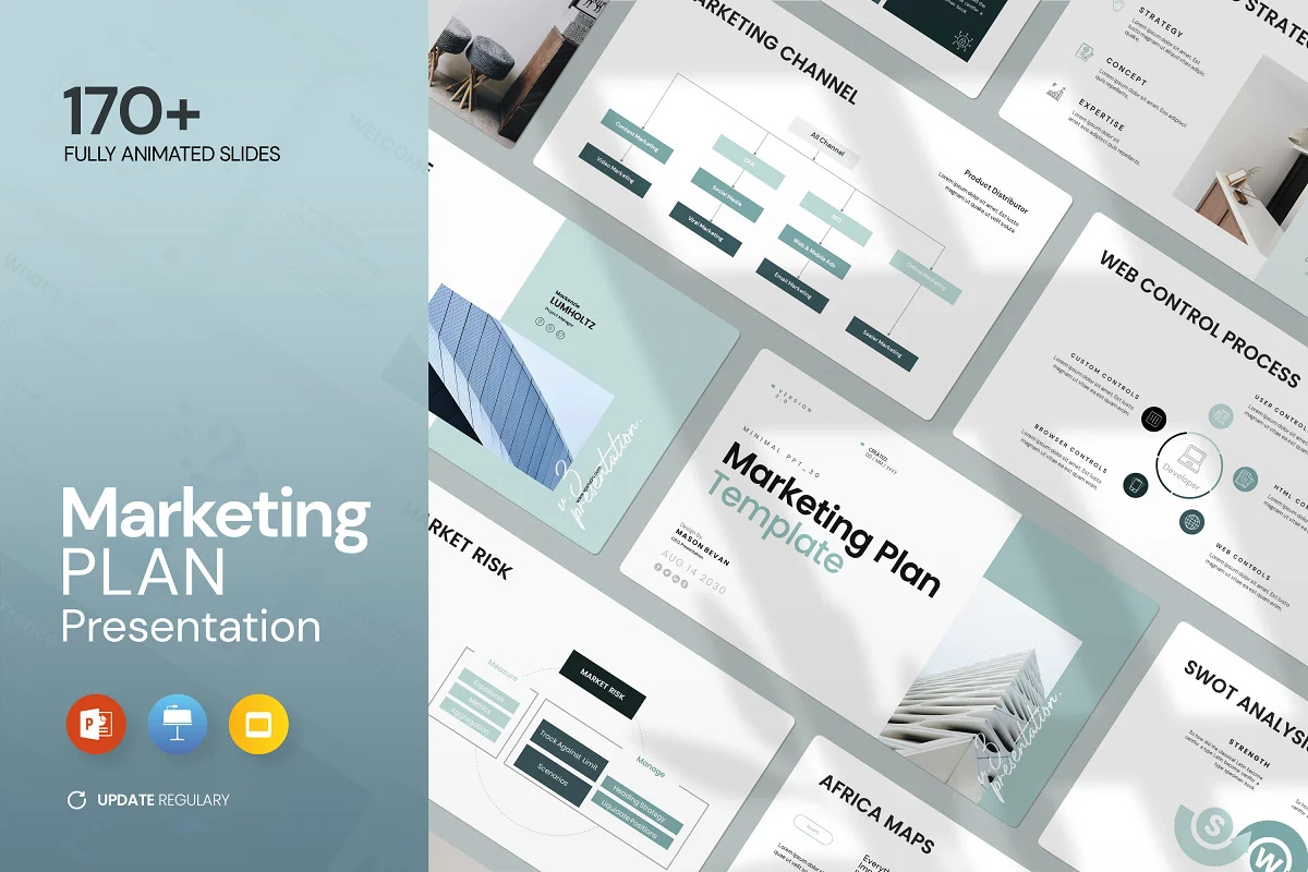 Marketing Plan Presentation Template marketing solutions