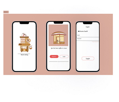 Warm Belly cafe concept advice app asthetic collab designer junior designer ui ux ux design