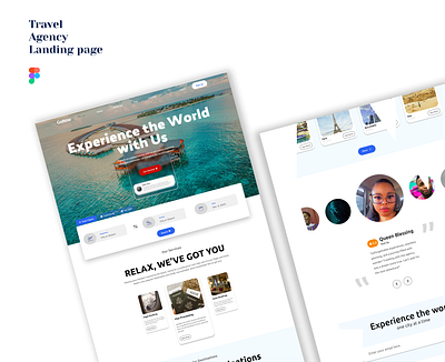 Landing Page Design for a Travel Agency Website design landingpage travel ui ux website