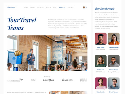 About Us Website Page about about page about us design page tour travel ui ui design website website page
