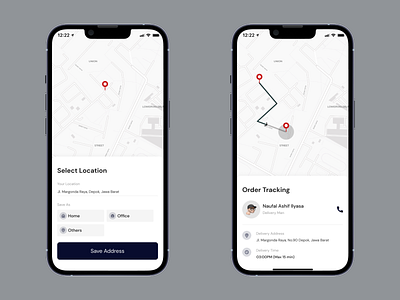 App Tracking Order Location branding ui