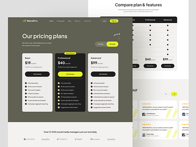 Pricing Page UI Design branding design eliteflow illustration landing page logo pricing pricing page pricing ui ui web design webflow webflow template