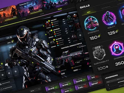 Cyber Titan Game Dashboard branding dashboard design game gamedashboard interface ui ux web design