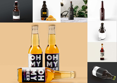 Beer Bottle Mockups (PSD) beer bottle mockups