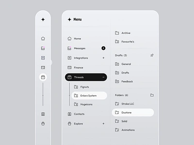 Web Sidebar/Menu crm dashboard inventory management menu nav navigation side menu sidebar sidenav ui web app web application web design