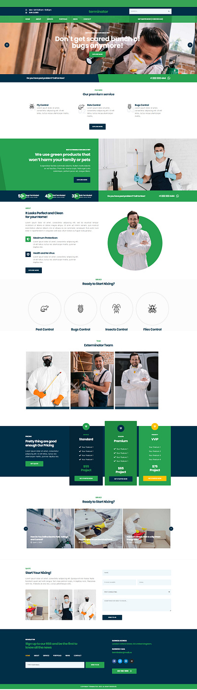 Fumingation Company Website branding design graphic design ui ux website wordpress