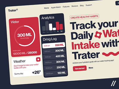 Water Tracker Web Platform calculator dashboard design health healthcare interface navigation platform product design tracker ui ux water web web interaction web site web ui