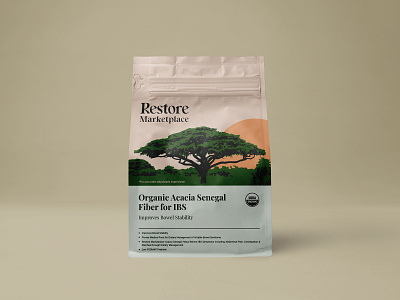 Package Design for Restore Marketplace brand branding design digital digital art female female supplement graphic design health identity branding illustration illustration design natural nutrition organic organic package package package design supplement