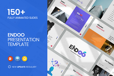 Endoo Presentation Template branding corporate endoo google slide graphic design indd logo pptx startup