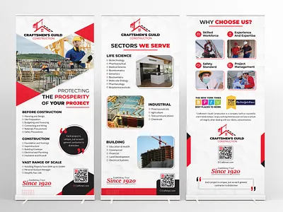 Construction Roll Up Banner | Retractable Banner, Pop Up Banner backdrop banner banner bilboard design billboard design branding construction banner exhibition stand flyer design graphic design logo pop up poster design pull up retractable banner roll up banner rollup signage design stand banner trade show banner yard sign