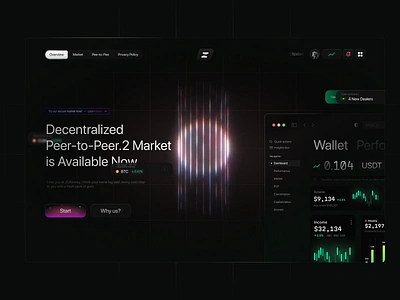 Decentralized Exchange Web Design branding chart crypto crypto design inspiration crypto ui design dao exchange decentralized defi derivadex ethereum exchange landing page landing page design inspiration p2p properly ui ux web 3 web design web design inspiration