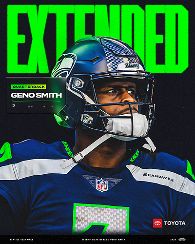 NFL QB Geno Smith Extension Graphic football graphic design nfl sports