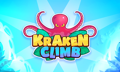 Kraken Climb Logo branding casual art casual game design game art game title game title art kraken climb logo logo brand logo design ui ux vector art