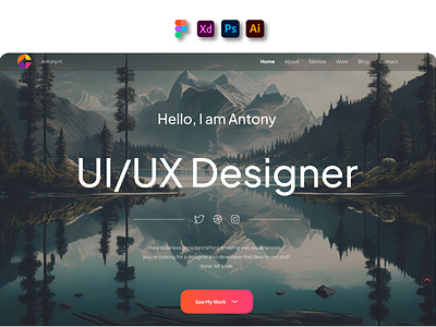 02. Portfolio web design, landing page design design dribbble figma graphic design illustrator landingpage landingpagedesign photoshop portfolio top ui uidesign uiux uiuxdesign ux webdesign website websitedesign