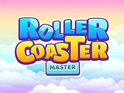 Roller Coster Title art branding casual art casual design casual game art game art game design game logo game title logo logo art roller coaster game title vector