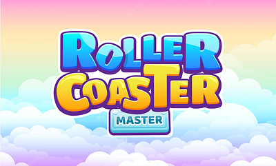 Roller Coster Title art branding casual art casual design casual game art game art game design game logo game title logo logo art roller coaster game title vector