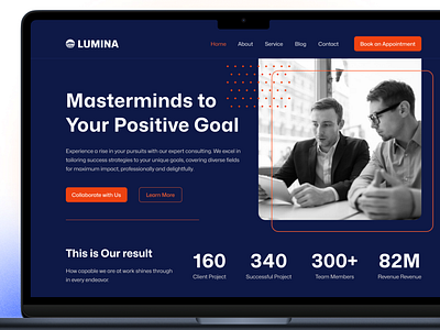 Lumina - Landing Page for Consulting Firm 2024 consultant consulting consulting firm desktop figma homepage landing page landingpage professional site ui web webflow