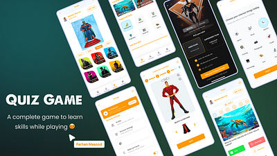 Quiz Game App android app design illustration ios mobile app mobile game quiz game