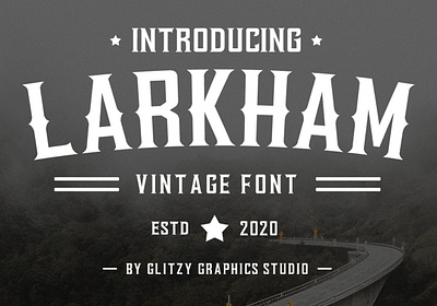 Lark ham Vintage Font display font distressed font retro serif vintage font western