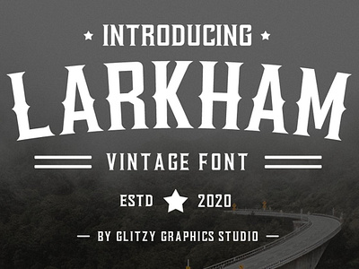 Lark ham Vintage Font display font distressed font retro serif vintage font western
