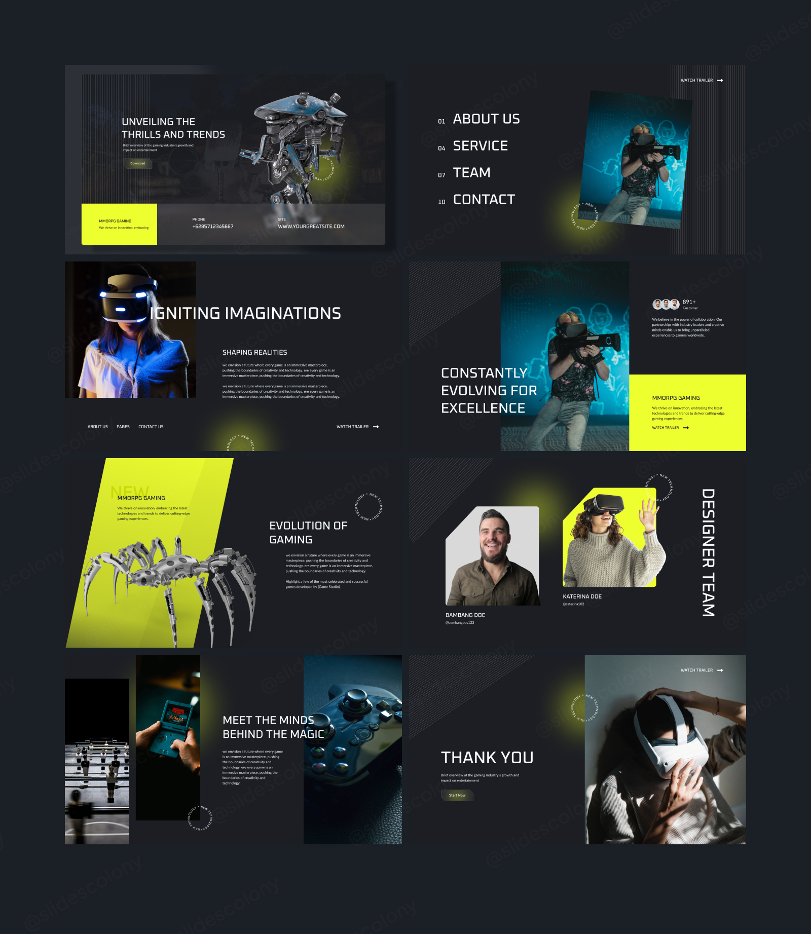 Gaming Studio Presentation by Slides Colony on Dribbble