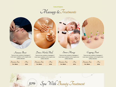 Massage Studio Website Landing Page 3d graphic design landing page massage studio massage studio website motion graphics ui website landing page website page