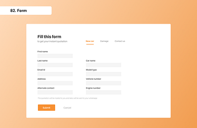 Daily UI Day 82 - Form 100 days ui daily ui day 82 fill form graphic design ui