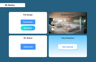 Daily UI Day 83 - Buttons 100 days ui buttons daily ui day 83 glassmorphism graphic design ui