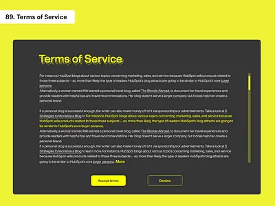 Daily UI Day 89 - Terms of service 100 days ui daily ui day 88 graphic design terms of service ui