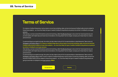 Daily UI Day 89 - Terms of service 100 days ui daily ui day 88 graphic design terms of service ui