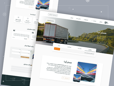 Transportation Site landing transportation site ui website