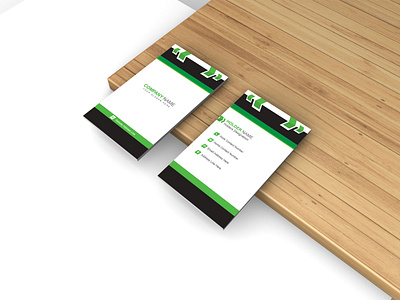 Modern vertical business card design template