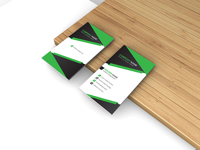 Elegant vertical business card template