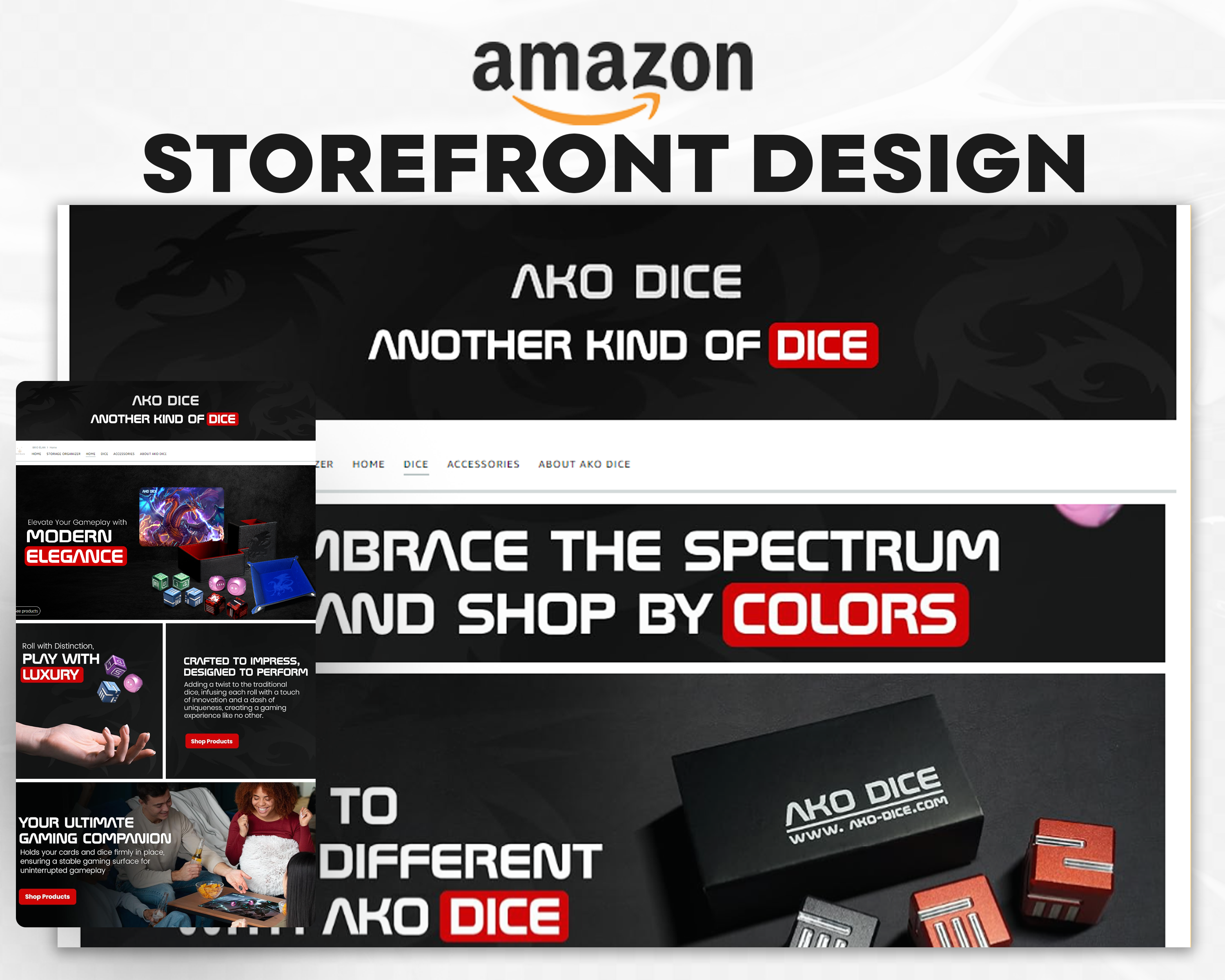 Amazon Storefront - Luxury Dice with Accessories amazon amazonstorefront branding design graphic design graphicdesign illustration listingimages photoshop