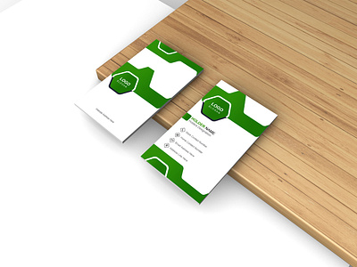 Elegant vertical business card template