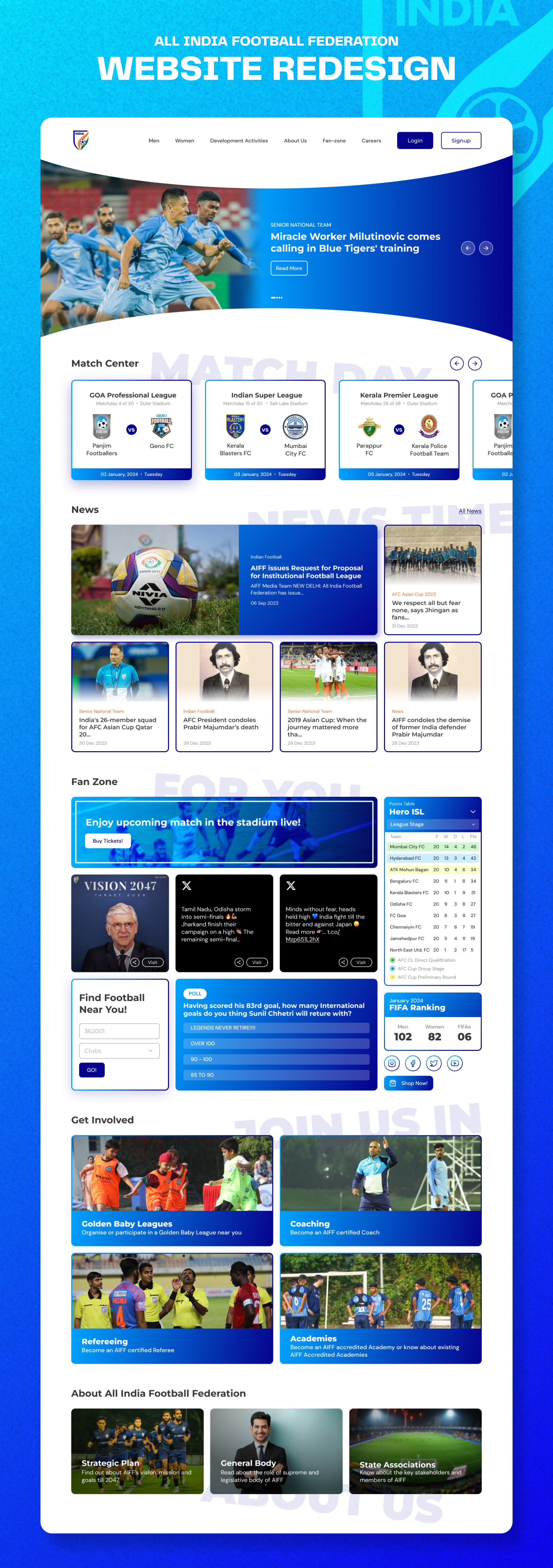 AIFF Website Conceptual Re-Design branding clean design design figma minimalist ui ux