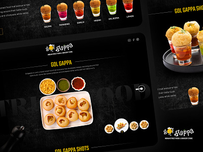 The Golgappa Party's Official Website. black theme branding clean creative daily ui graphic design homepage design indian street food website landing page modern design street food website ui user centric design ux web design web page website design website layout