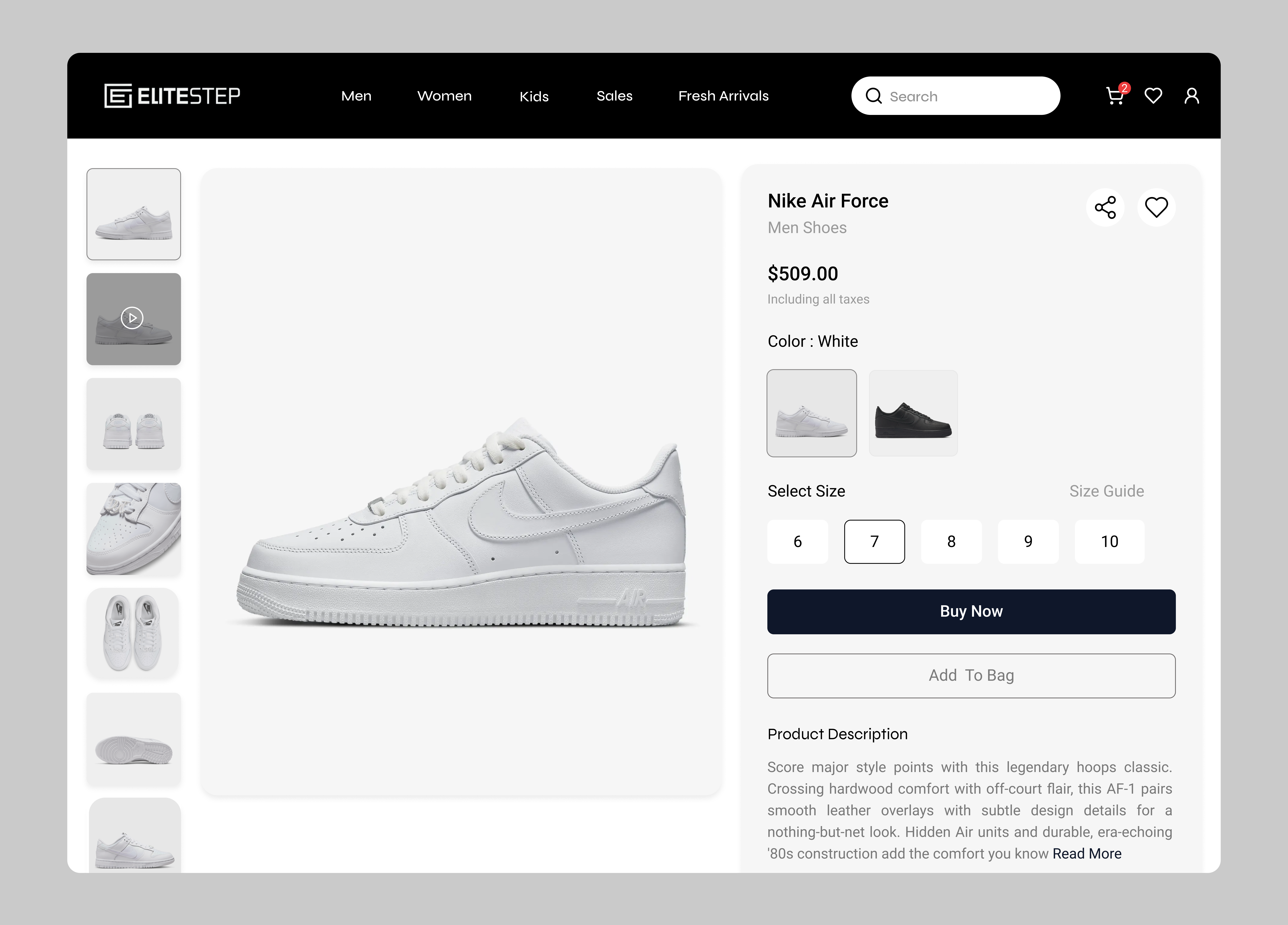 Elite Step Product Page 3d animation appdesign creativeinterface designinspiration digitalproduct ecommerce graphic design interactivedesign logo productdesign responsivedesign ui uiuxdesign userexperience userinterface visualdesign webdesign